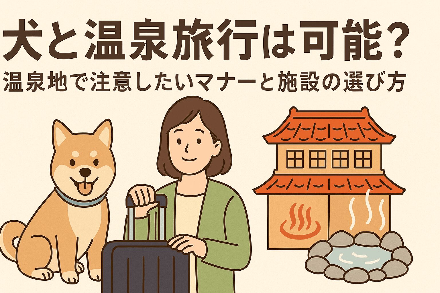 犬と温泉旅行は可能?温泉地で注意したいマナーと施設の選び方