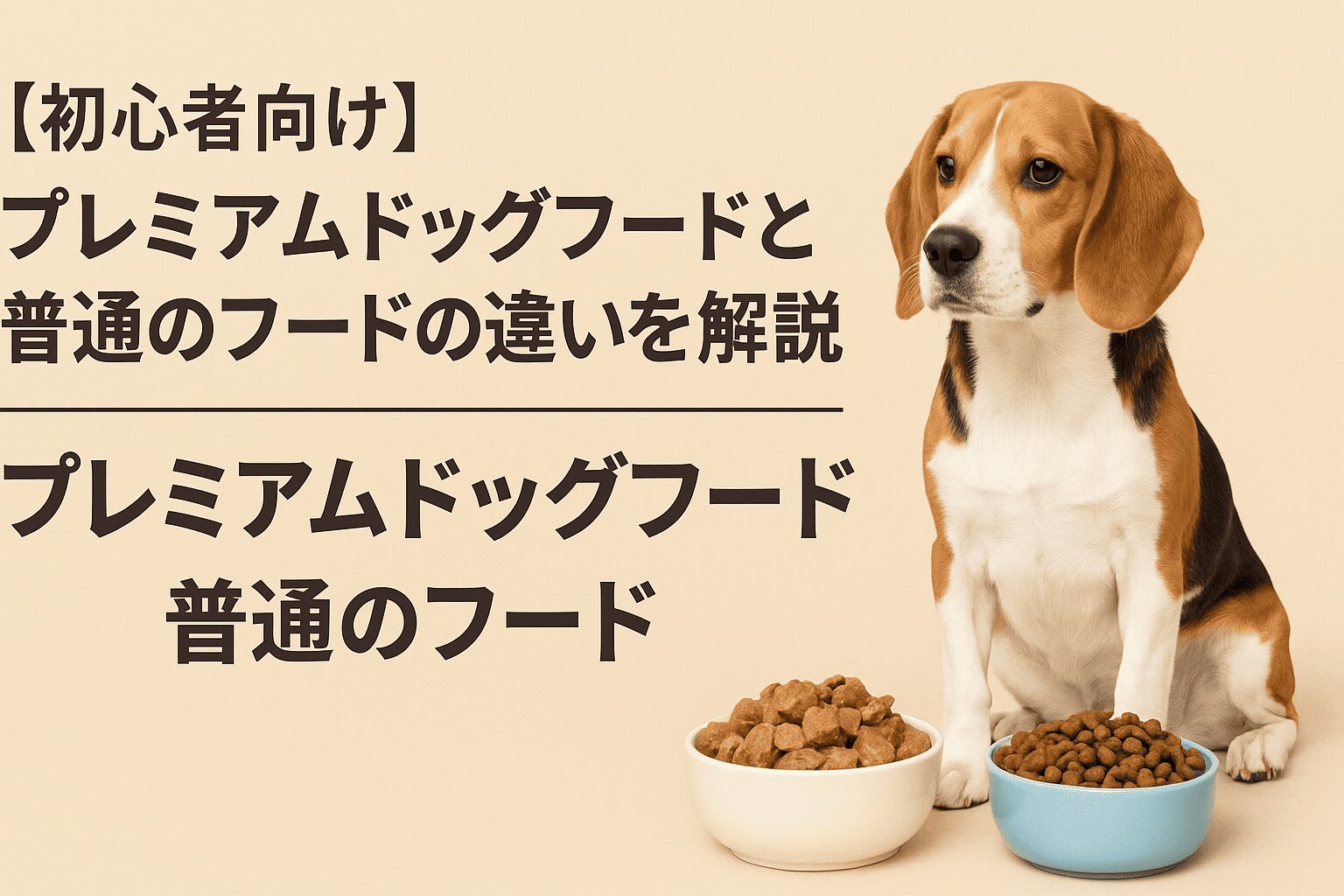 【初心者向け】プレミアムドッグフードと普通のフードの違いを解説
